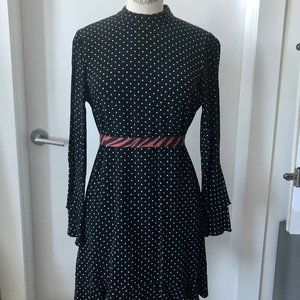 Polkadot ZARA dress long flare sleeves